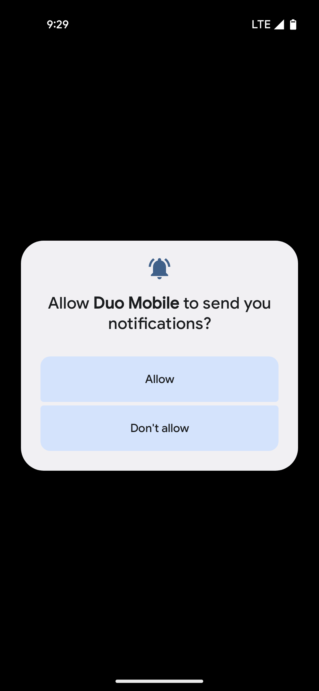 Allow Duo Mobile to send notifications image